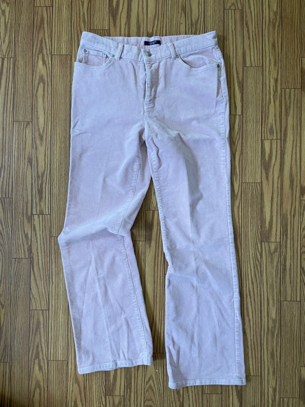 Chaps retro style pink corduroy slightly flared pants size 31” waist